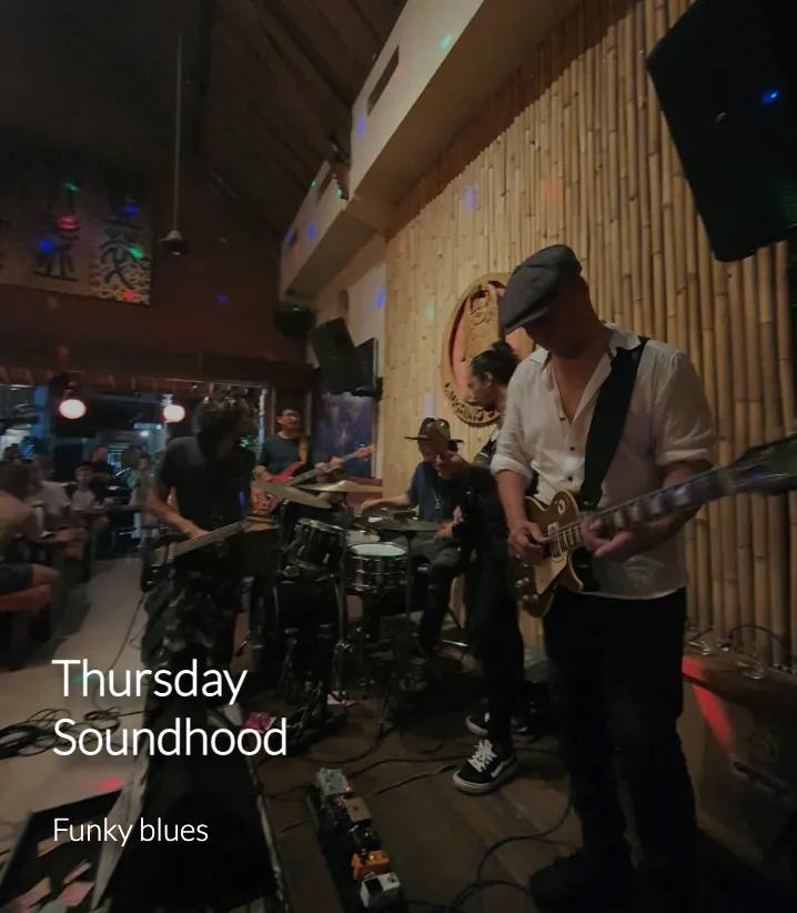 Event at Laughing Buddha Bar every Thursday 2024: Soundhood - Funky blues