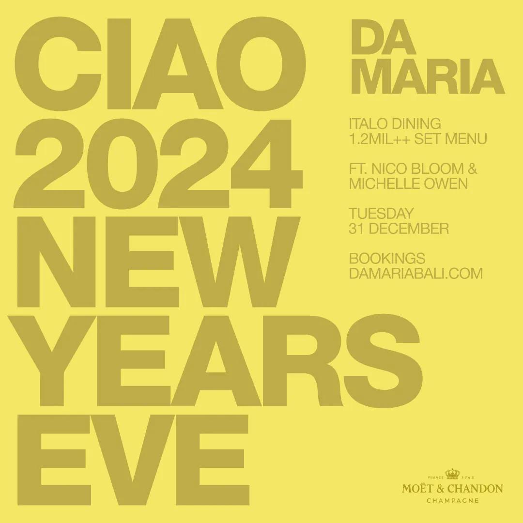 Event at Da Maria on December 31 2024: Ciao 2024