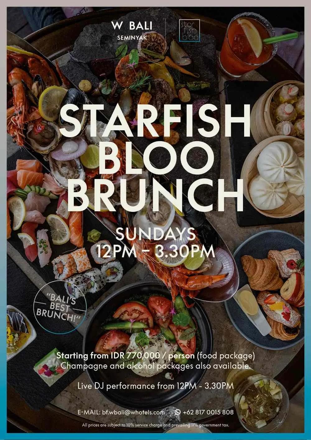 Event at W Bali every Sunday 2024: Starfish Bloo Brunch
