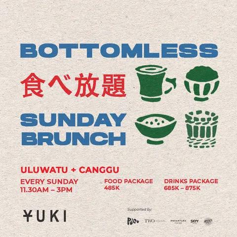 Event at Yuki every Sunday 2024: Bottomless Sunday Brunch