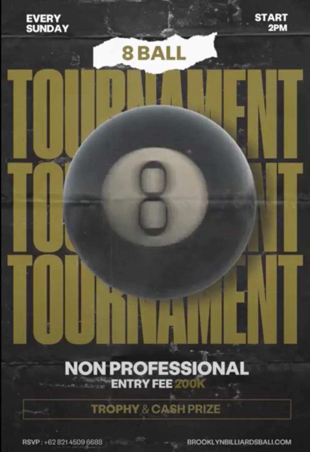 Event at Brooklyn Billiards  every Sunday 2024: 8 Ball Tournament