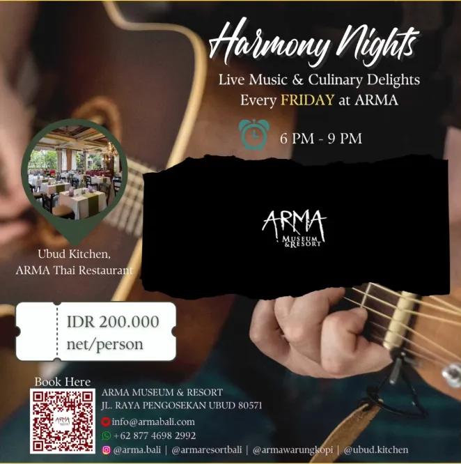 Event at Arma Museum & Resort every Friday 2024: Harmony Nights