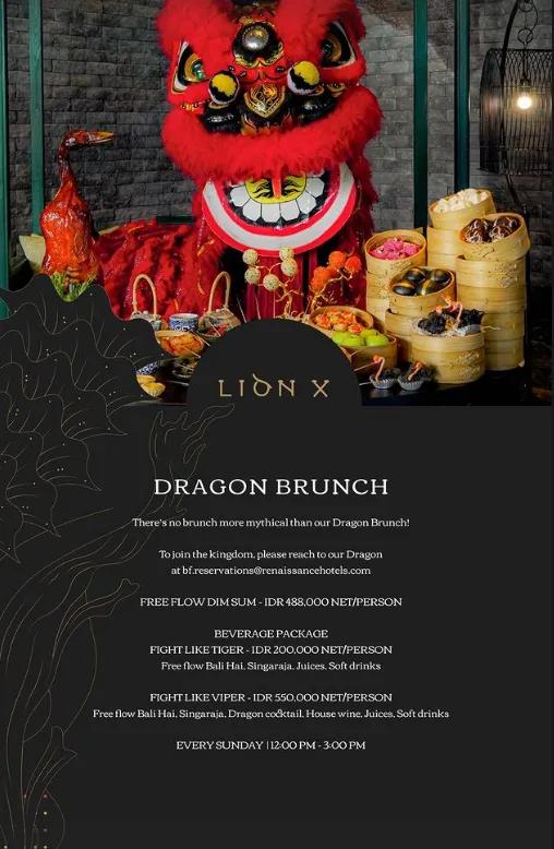 Event at Lion X every Sunday 2024: Dragon Brunch