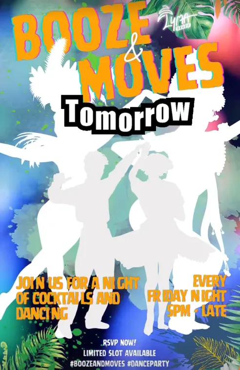 Event at Lyma Beach every Friday 2024: Booze & Move