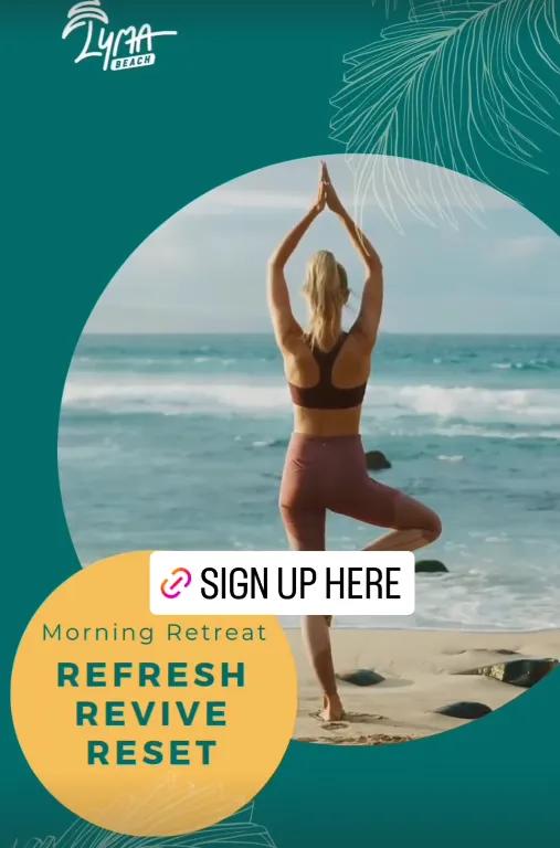 Event at Lyma Beach every Sunday 2024: Refresh Revive Reset