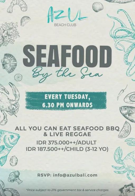 Event at Azul every Tuesday 2024: Seafood By The Sea