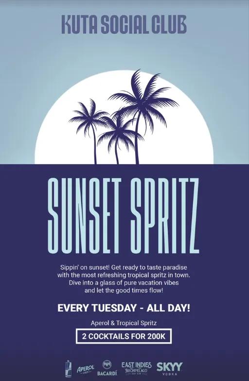 Event at Kuta Social Club every Tuesday 2024: Sunset Spritz