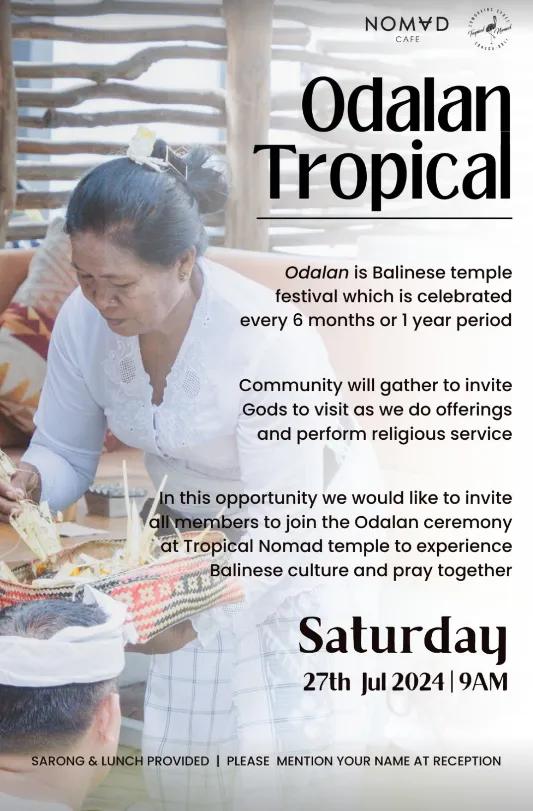Event at Tropical Nomad on July 27 2024: Odalan Tropical