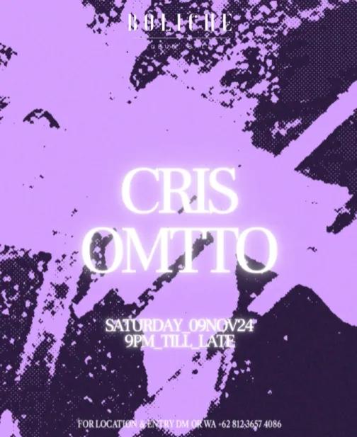 Event at Boliche Bar on November 9 2024: Cris + Omtto