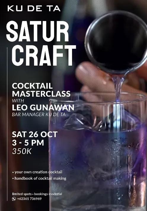 Event at Kudeta on October 26 2024: Saturcraft: Cocktail Masterclass