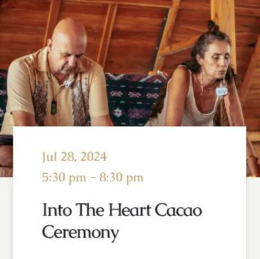 Event at Pyramids of Chi on July 28 2024: Into The Heart Cacao Ceremony