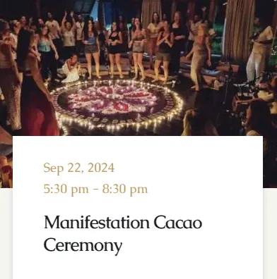 Event at Pyramids of Chi on September 22 2024: Manifestation Cacao Ceremony