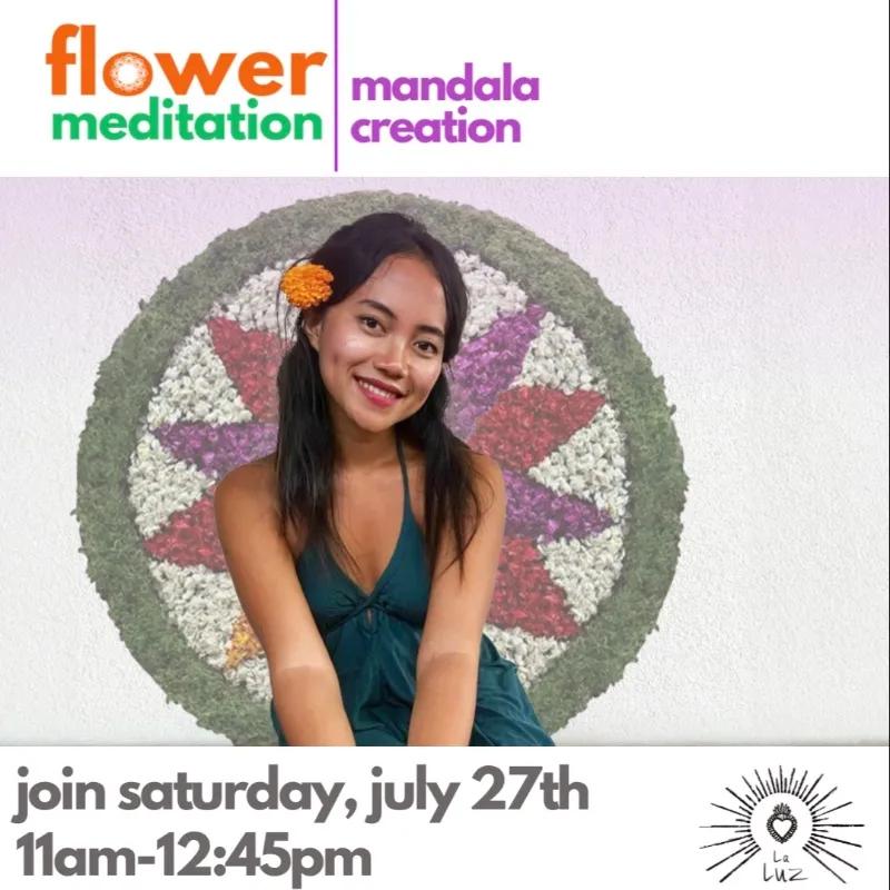 Event at La Luz on July 27 2024: Flower Meditation Mandala Creation