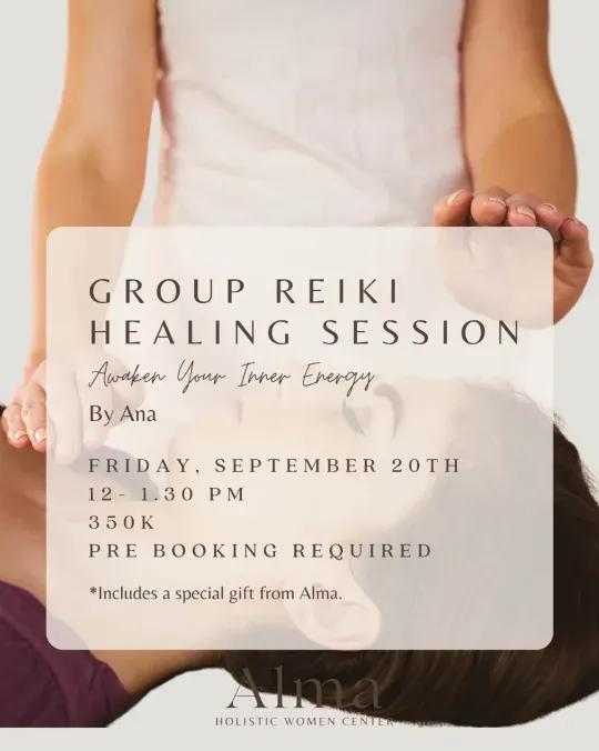 Event at Alma Holistic Women on September 20 2024: Group Reiki Healing Session