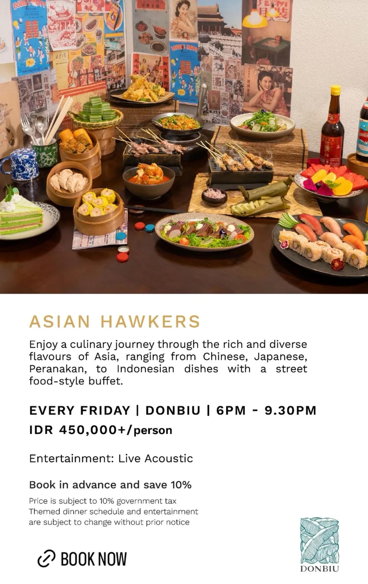 Event at Padma Resort Legian every Friday 2024: Asian Hawker