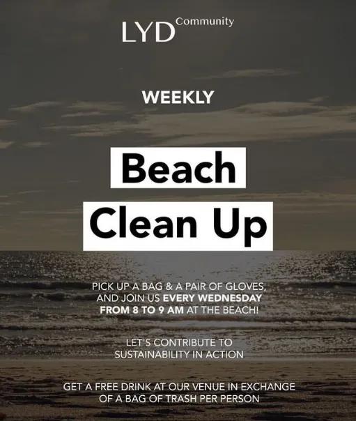 Event at La Brisa every Wednesday 2024: Beach Clean Up
