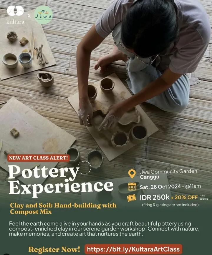 Event at Jiwa Community Garden on October 28 2024: Pottery Experience