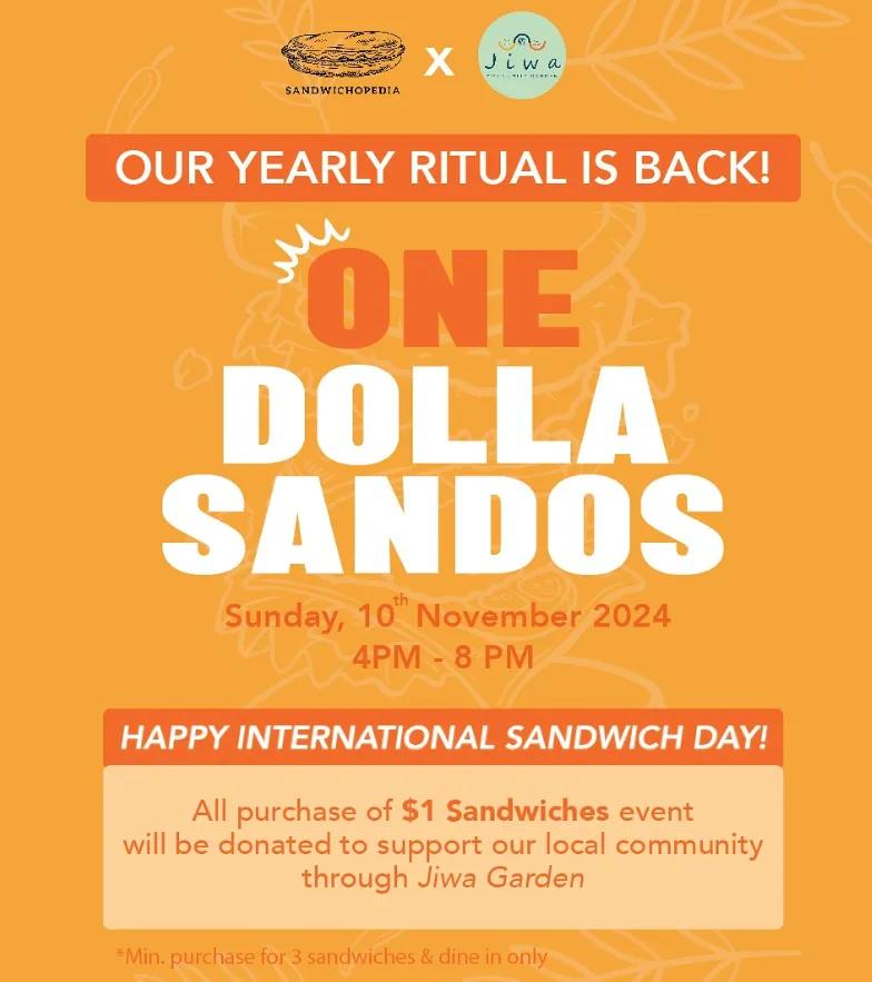 Event at Jiwa Community Garden on November 10 2024: One Dolla Sandos