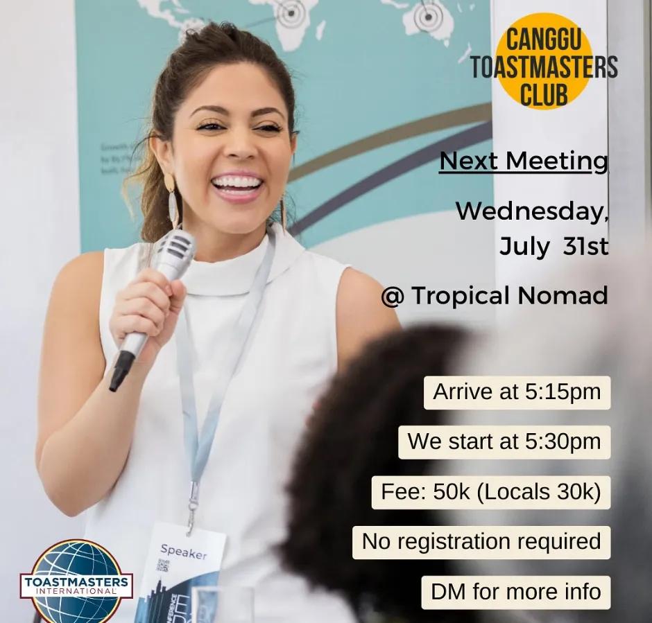 Event at Tropical Nomad on July 31 2024: Canggu Toastmasters Club