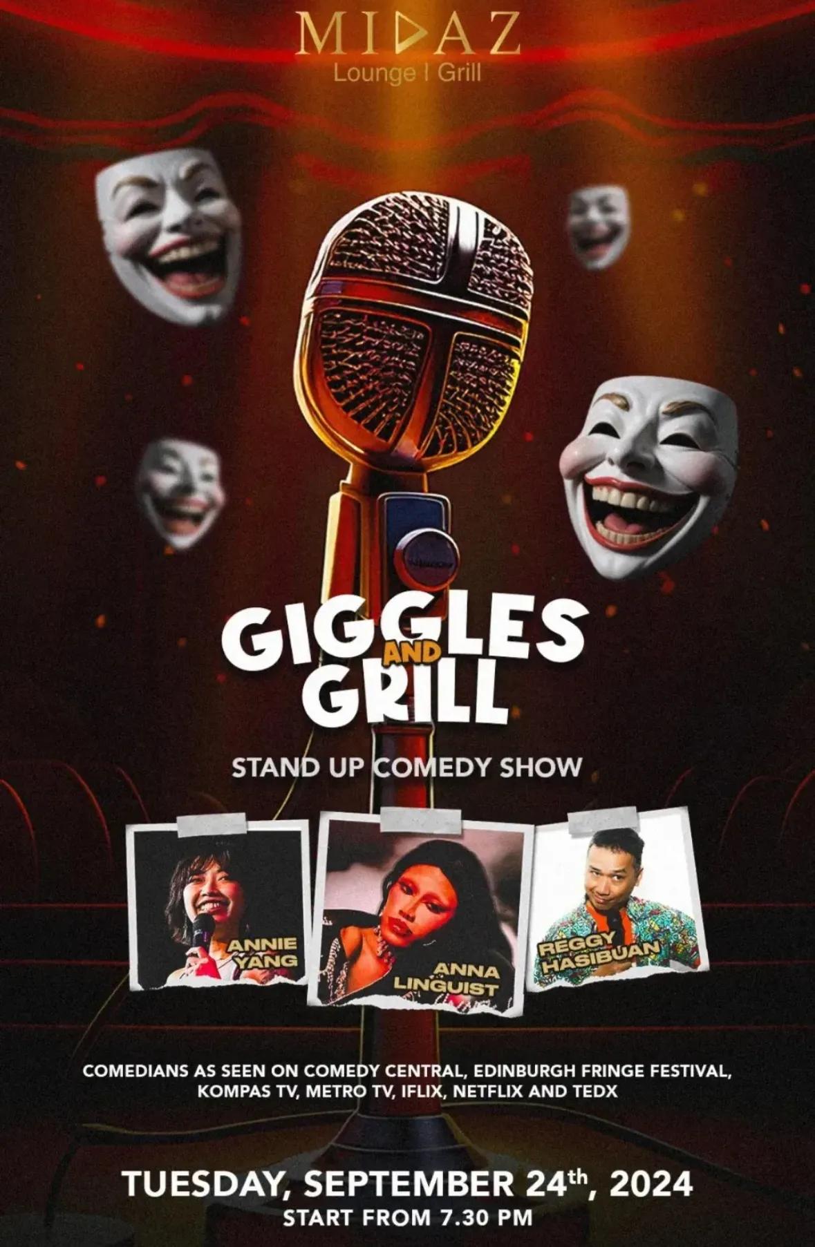 Event at Midaz on September 24 2024: Giggles And Grill