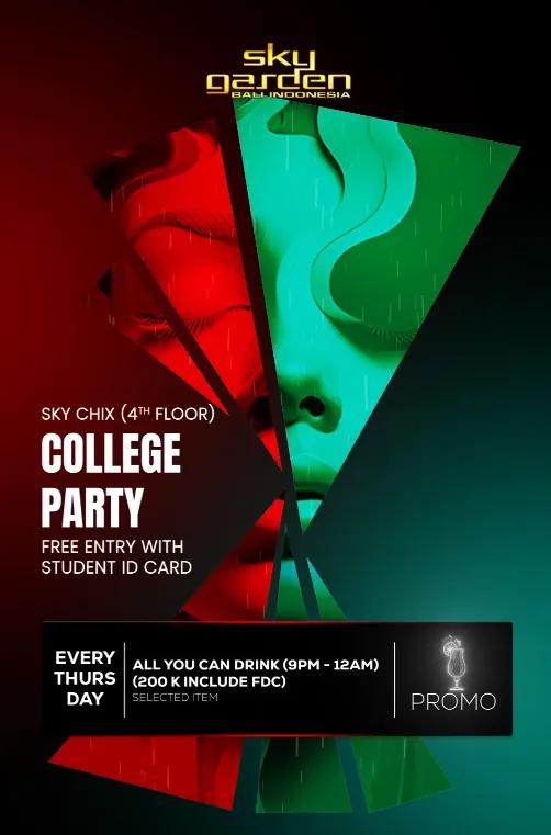 Event at Sky Garden every Thursday 2024: College Party