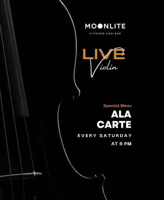 Event at MoonLite Kitchen and Bar every Saturday 2024: Live Violin