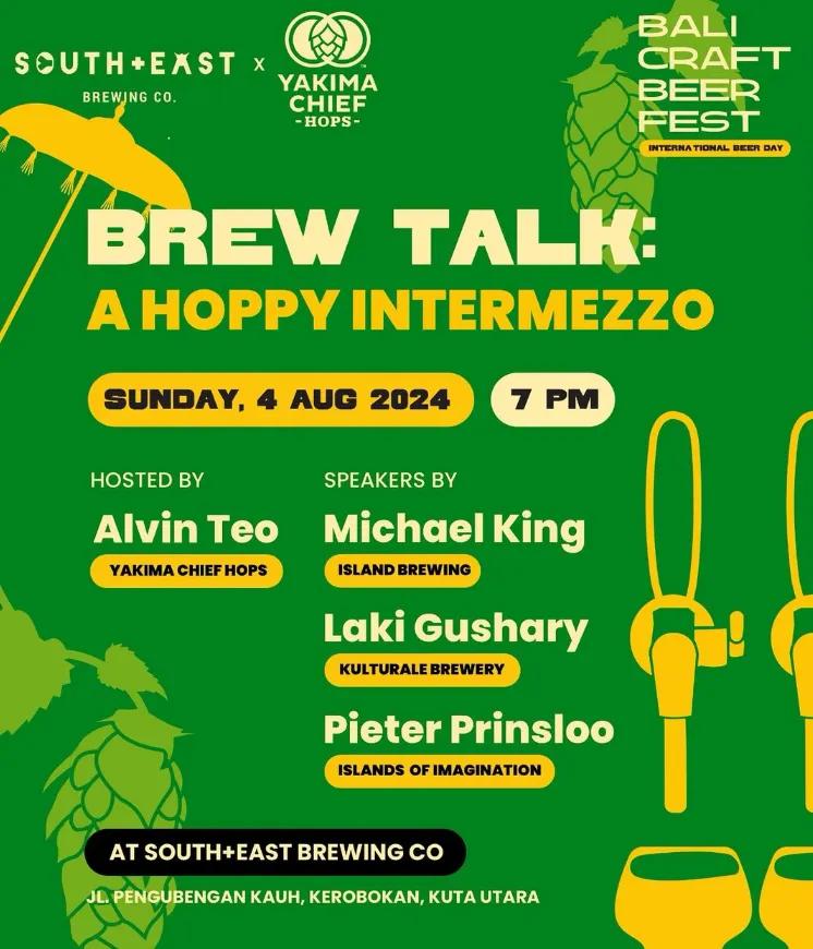 Event at South+East Brewing Co. on August 4 2024: Brew Talk: A Hoppy Intermezzo