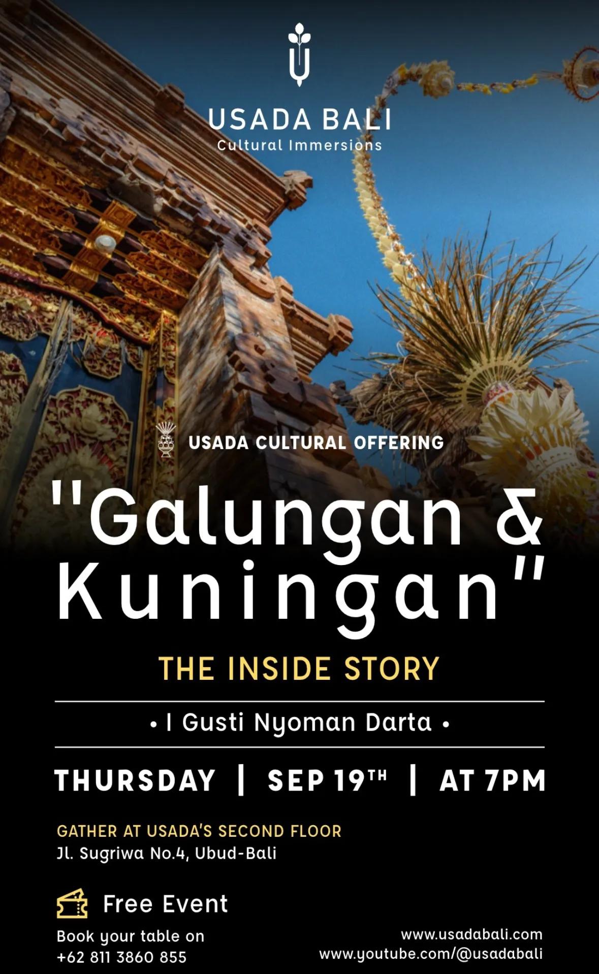 Event at Usada on September 19 2024: Galungan & Kuningan