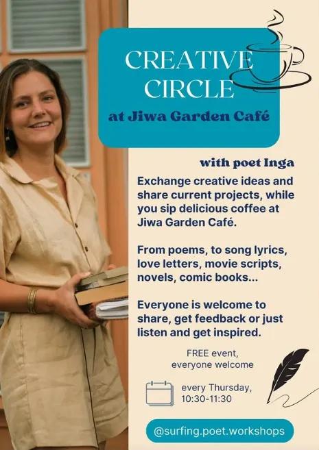 Event at Jiwa Community Garden every Thursday 2024: Creative Circle