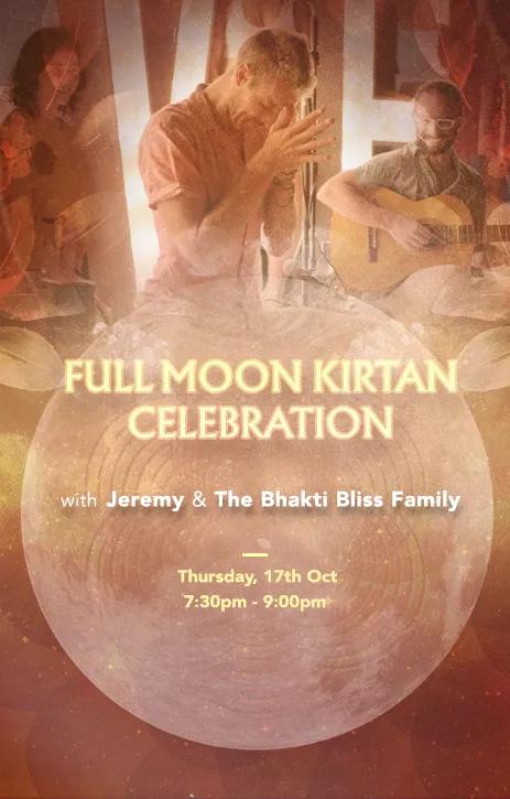 Event at The Yoga Barn on October 17 2024: Fullmoon Kirtan Celebration