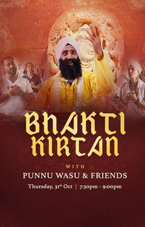 Event at The Yoga Barn on October 31 2024: Bhakti Kirtan