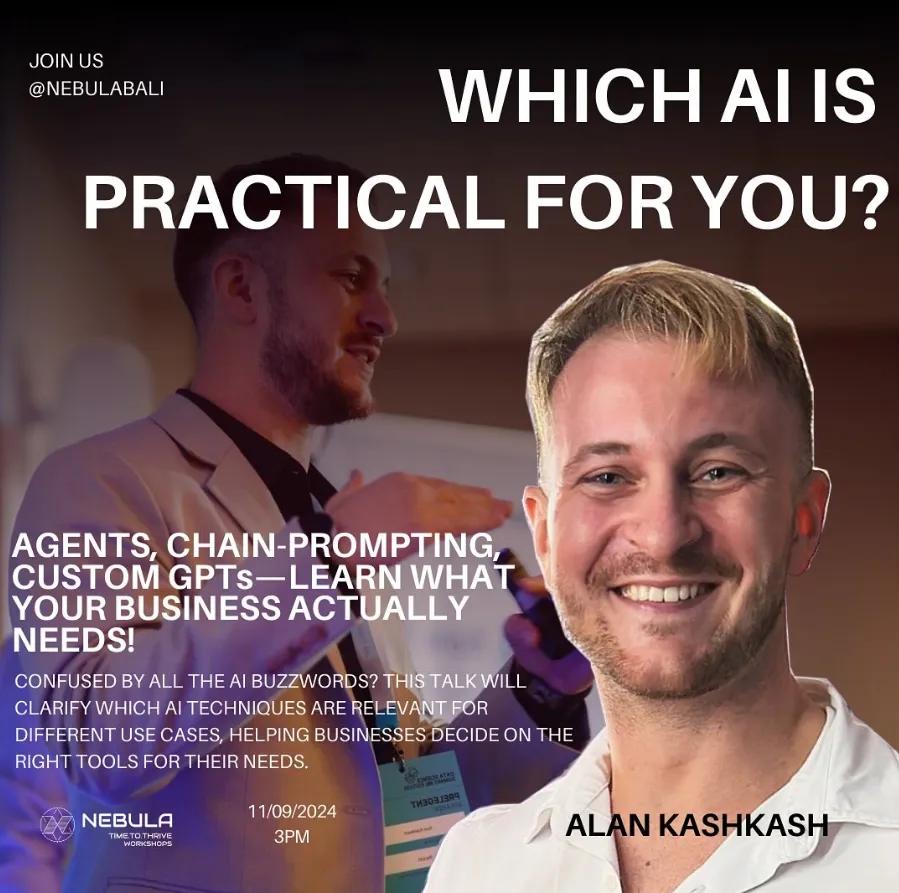 Event at Nebula Entrepreneur on September 11 2024: Which Ai Is Practical For You?