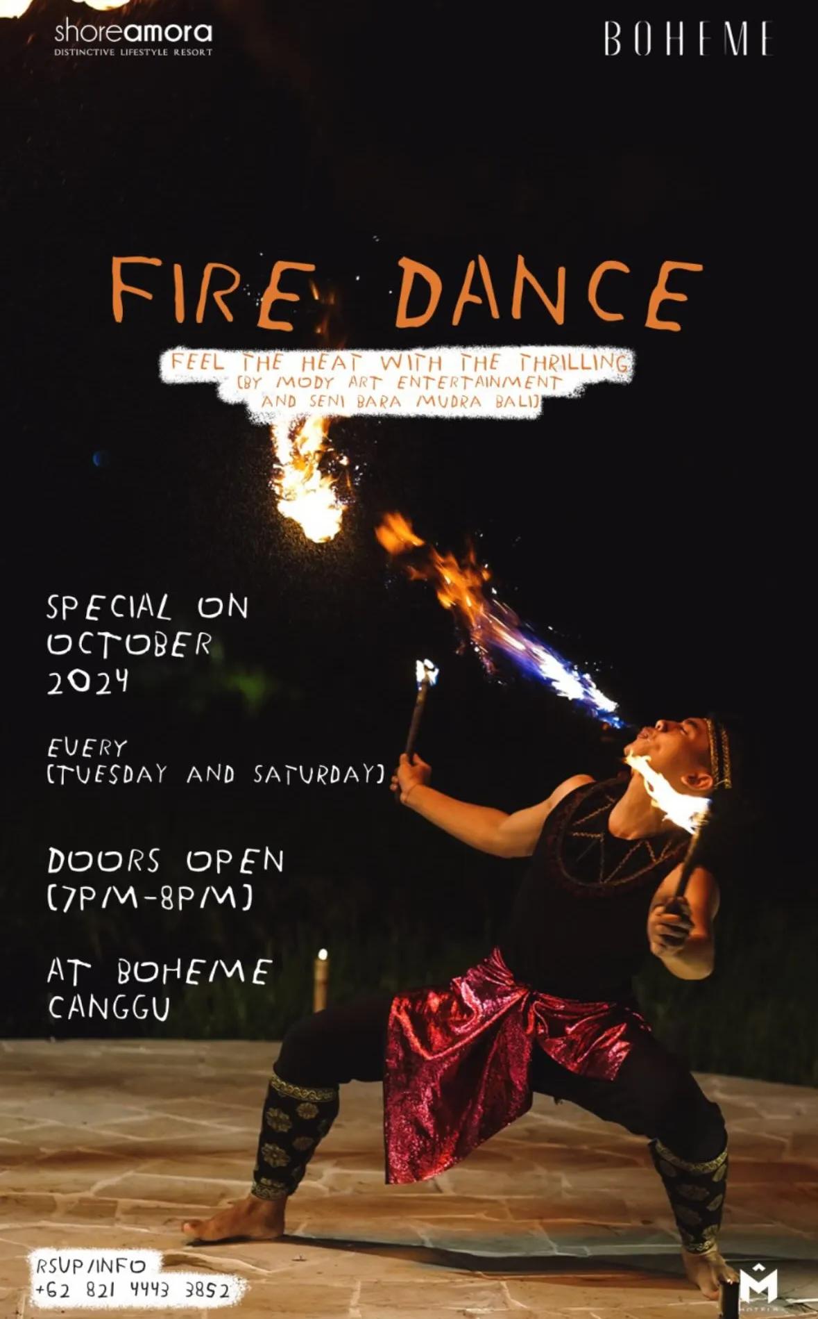 Event at Boheme every Tuesday 2024: Fire Dance