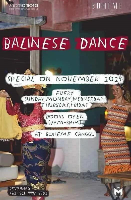 Event at Boheme every Sunday 2024: Balinese Dance