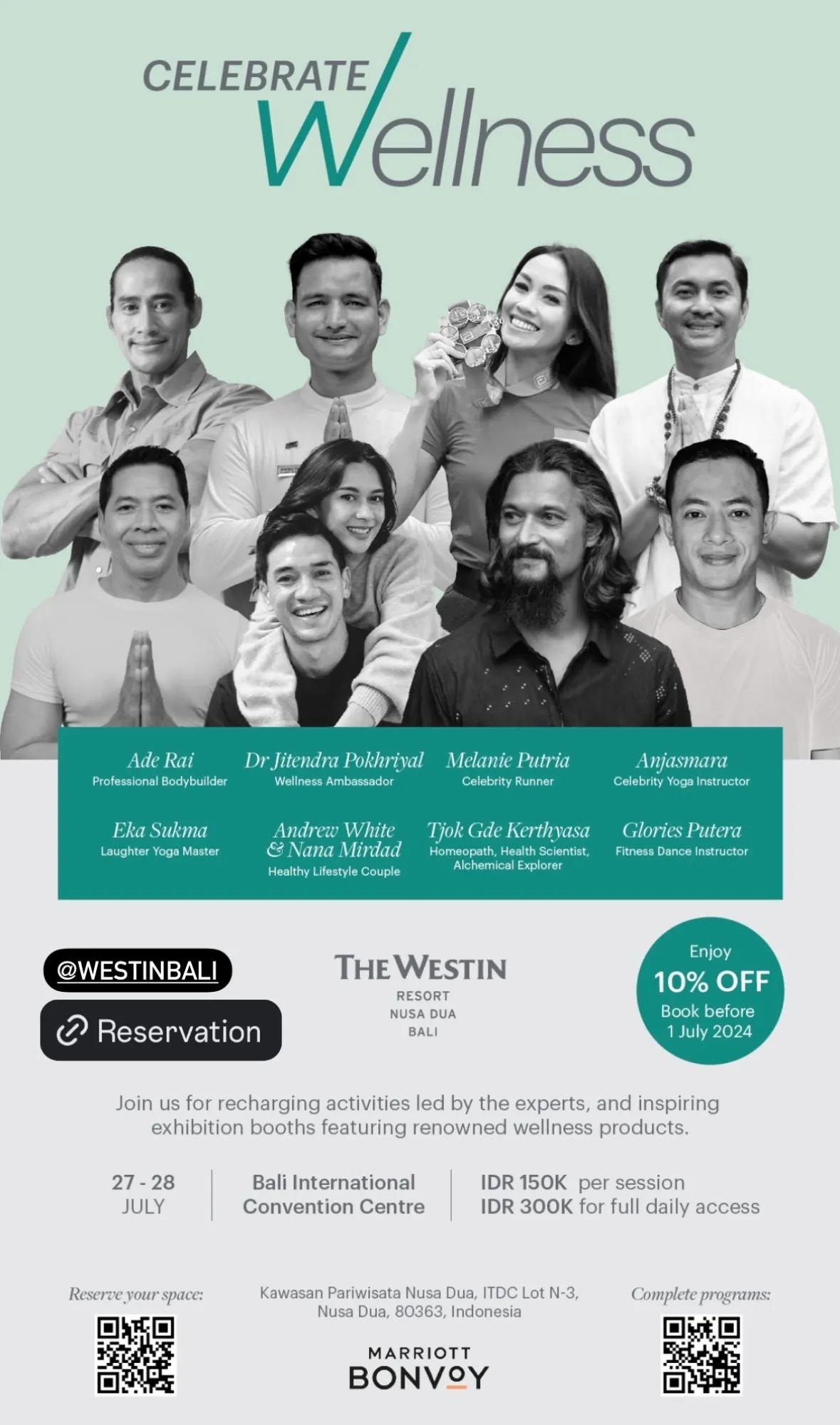 Event at Bali International Convention Centre everyday in 2024: Celebrate Wellness