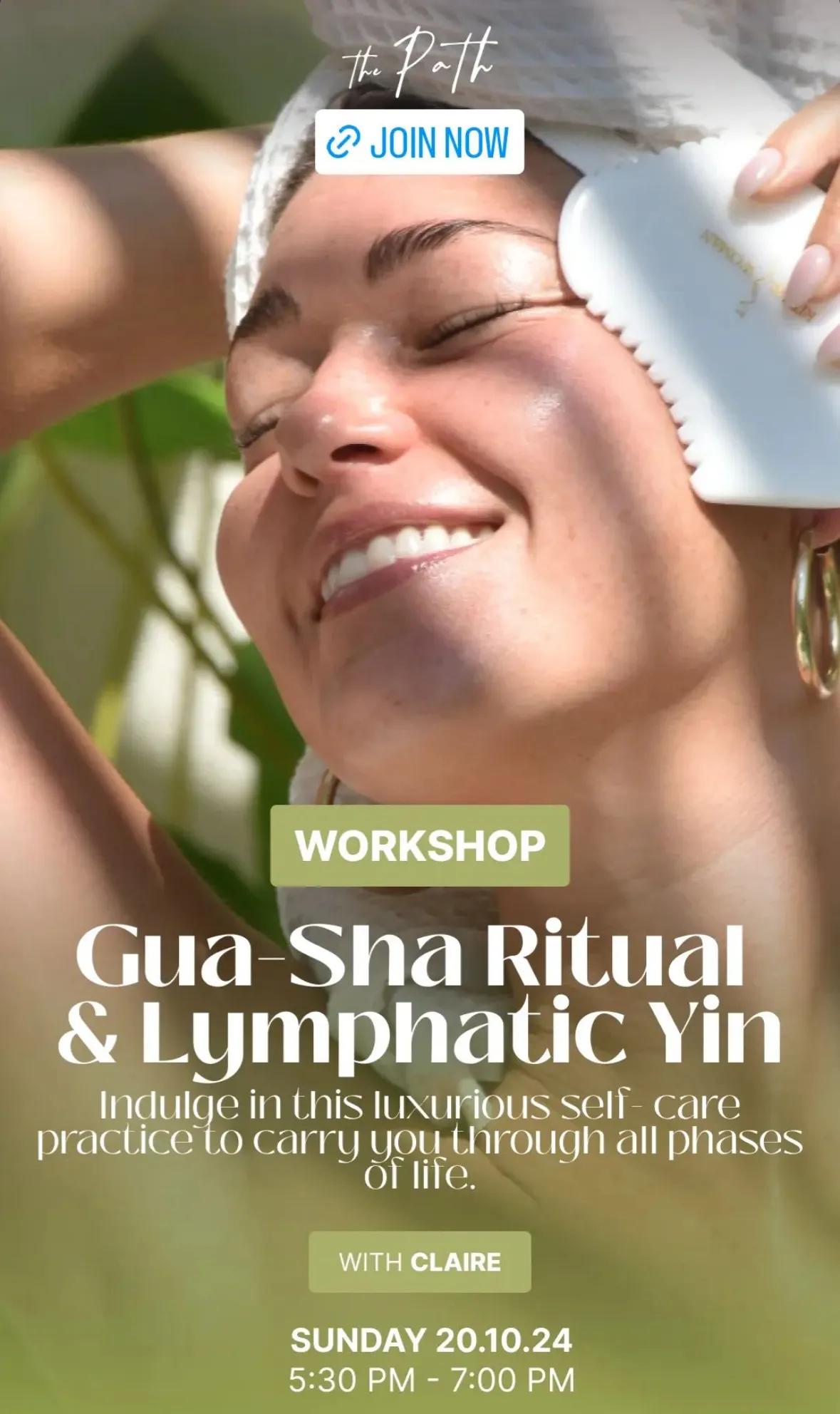 Event at The Path on October 20 2024: Gua Sha Ritual & Lymphatic Yin