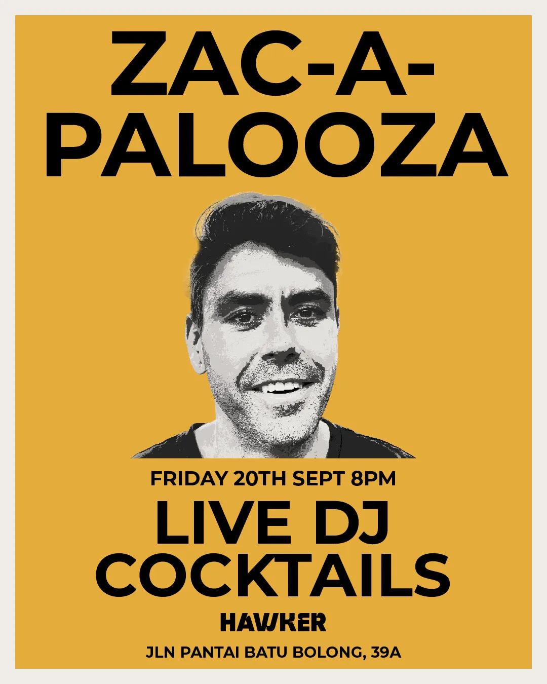 Event at Hawker on September 20 2024: Zac-a-palooza