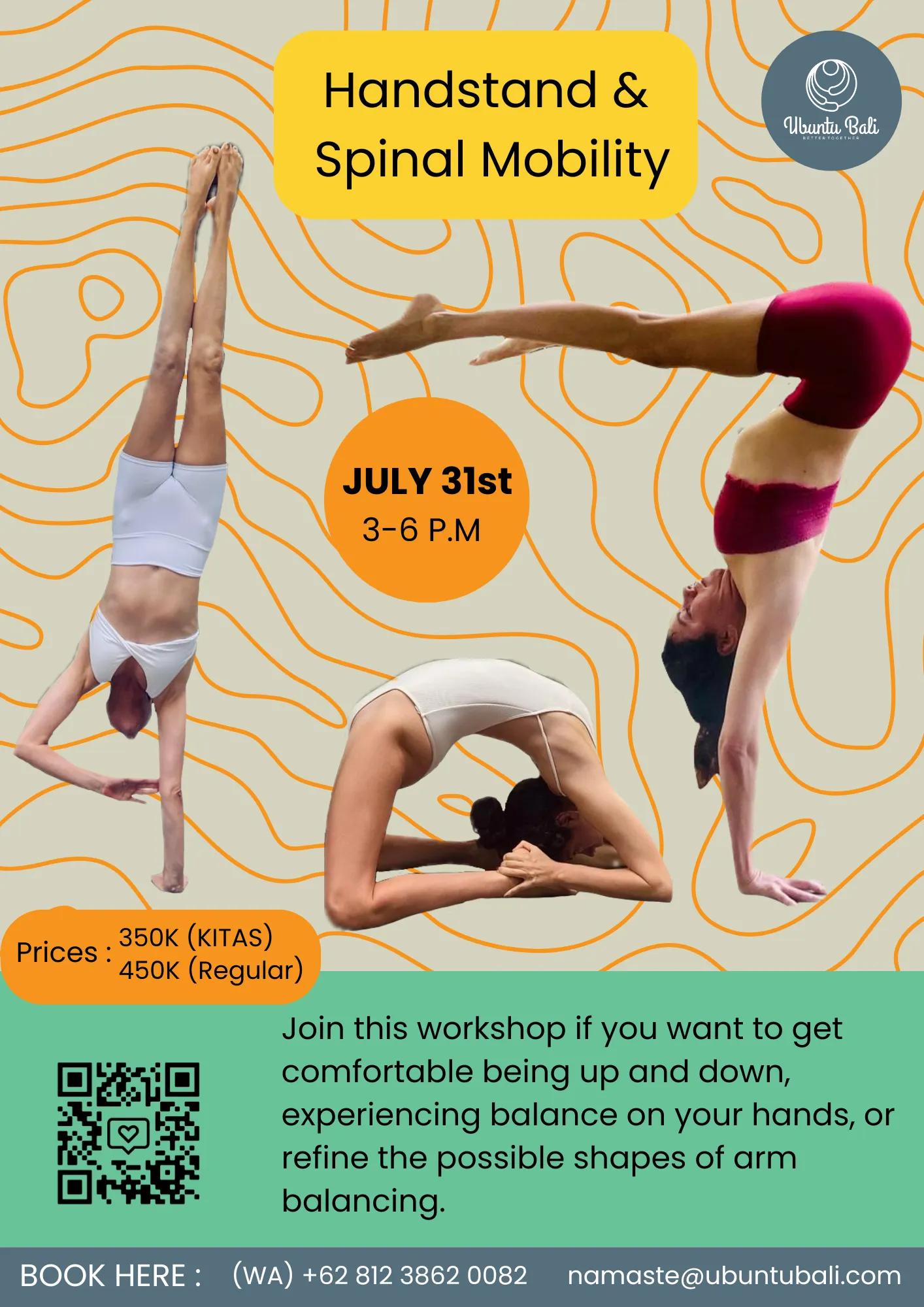 Event at Ubuntu on July 31 2024: Handstand & Spinal Mobility