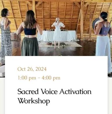 Event at Pyramids of Chi on October 26 2024: Sacred Voice Activation