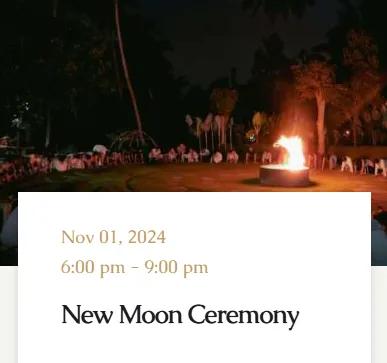 Event at Pyramids of Chi on November 1 2024: New Moon Ceremony