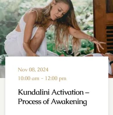 Event at Pyramids of Chi on November 8 2024: Kundalini Activation - Process of Awakening