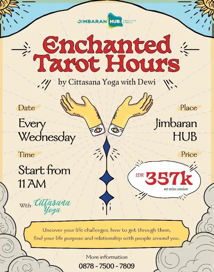 Event at Jimbaran Hub every Wednesday 2024: Enchanted Tarot Hours