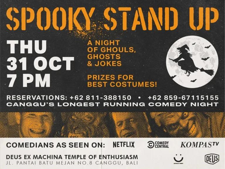 Event at Deus Ex Machina on October 31 2024: Spooky Stand Up Comedy