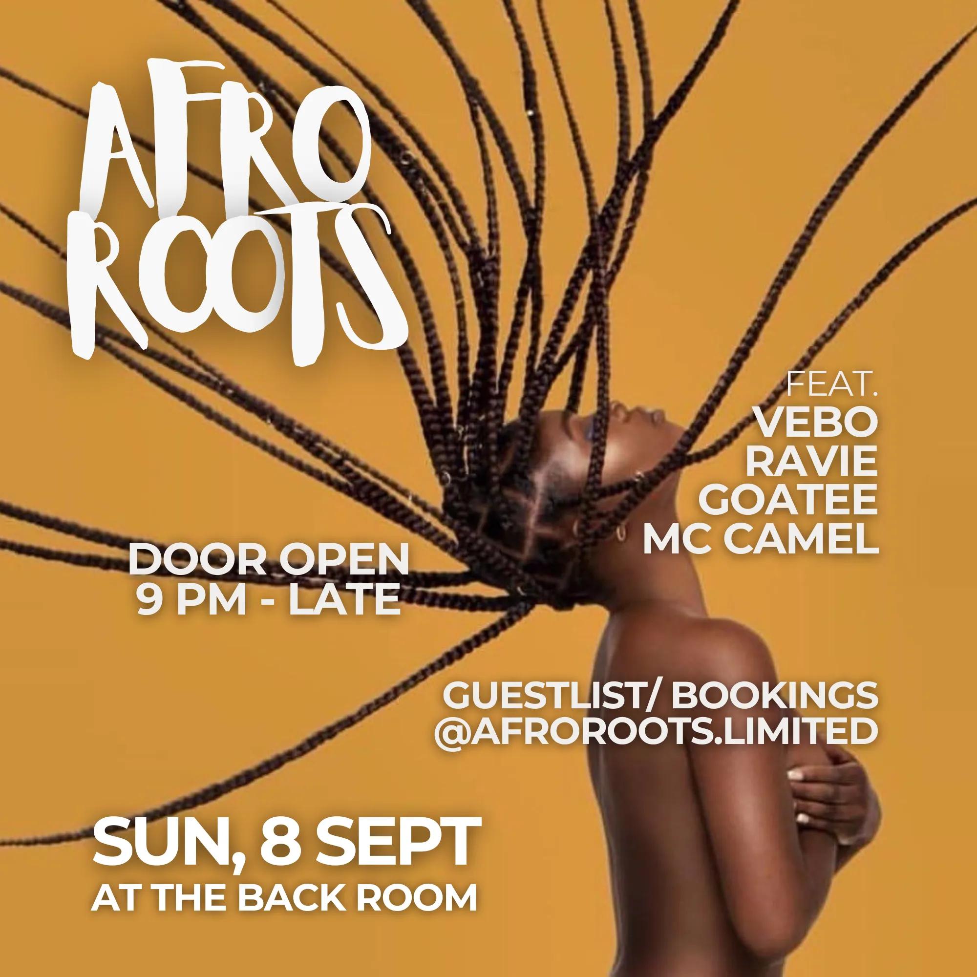 Event at The Back Room on September 8 2024: Afro Roots