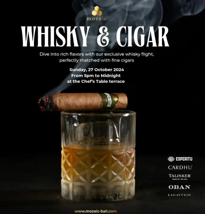 Event at Mozaic on October 27 2024: Whisky & Cigar