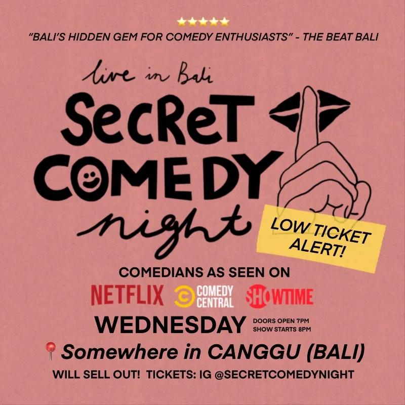 Event at Secret Location on August 7 2024: Secret Comedy Night
