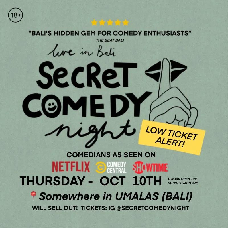 Event at Secret Location on October 10 2024: Secret Comedy Night