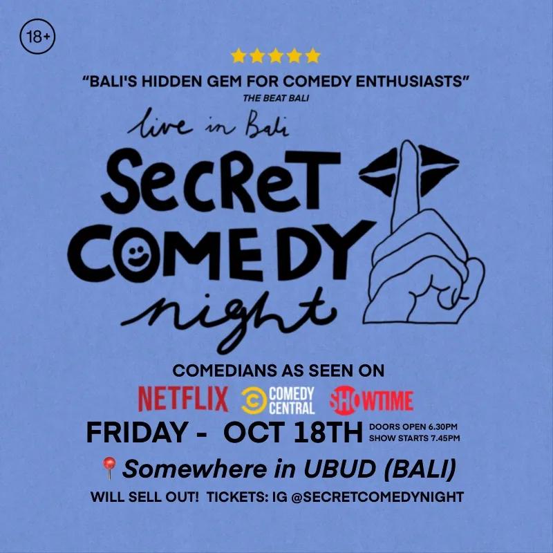 Event at Secret Location on October 18 2024: Secret Comedy Night