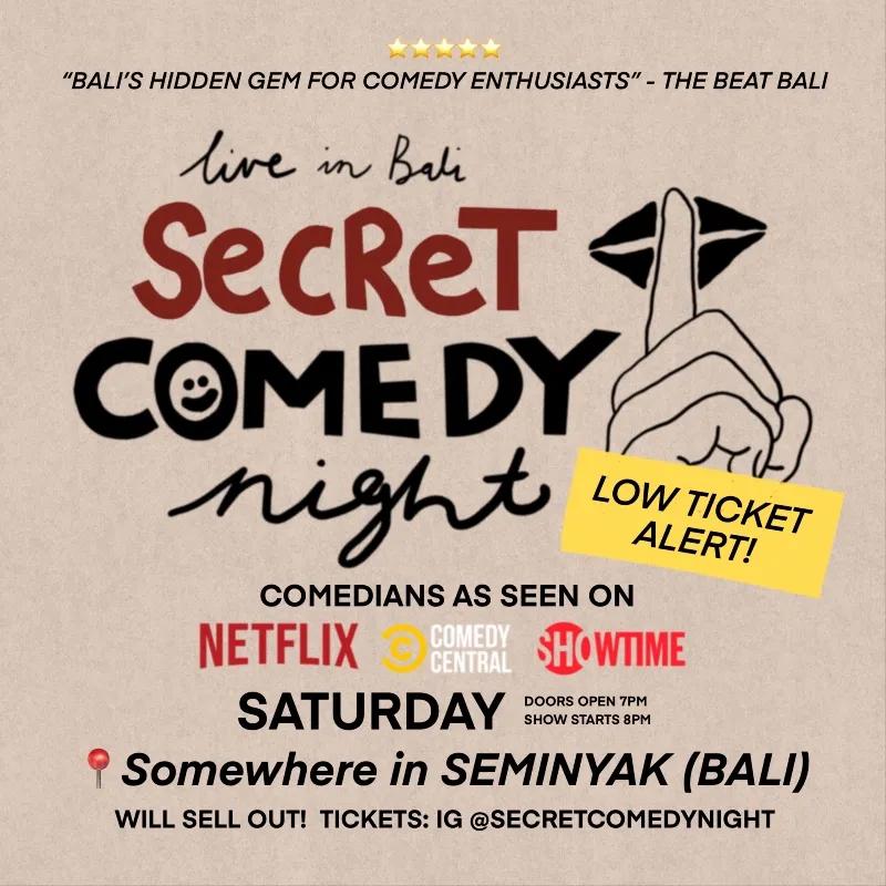Event at Secret Location on August 10 2024: Secret Comedy Night