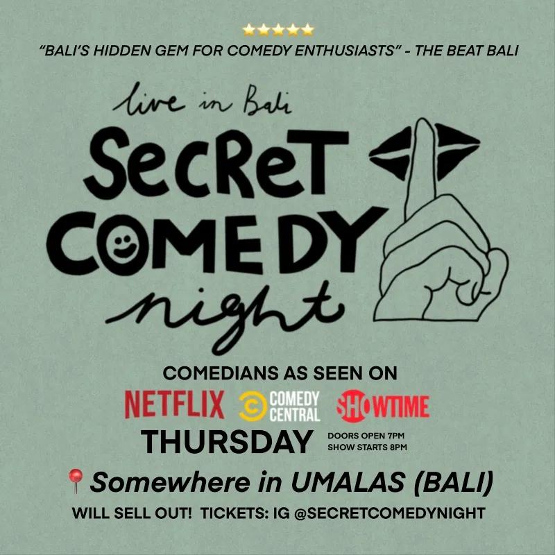 Event at Secret Location  on August 15 2024: Secret Comedy Night
